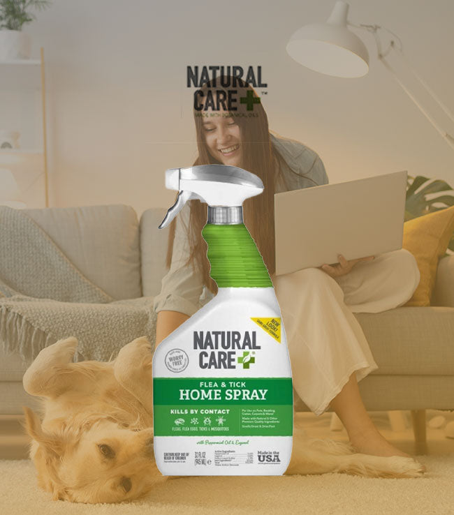 Natural Care+, Flea & Tick Home Spray, 家居殺蚤噴霧,945ml