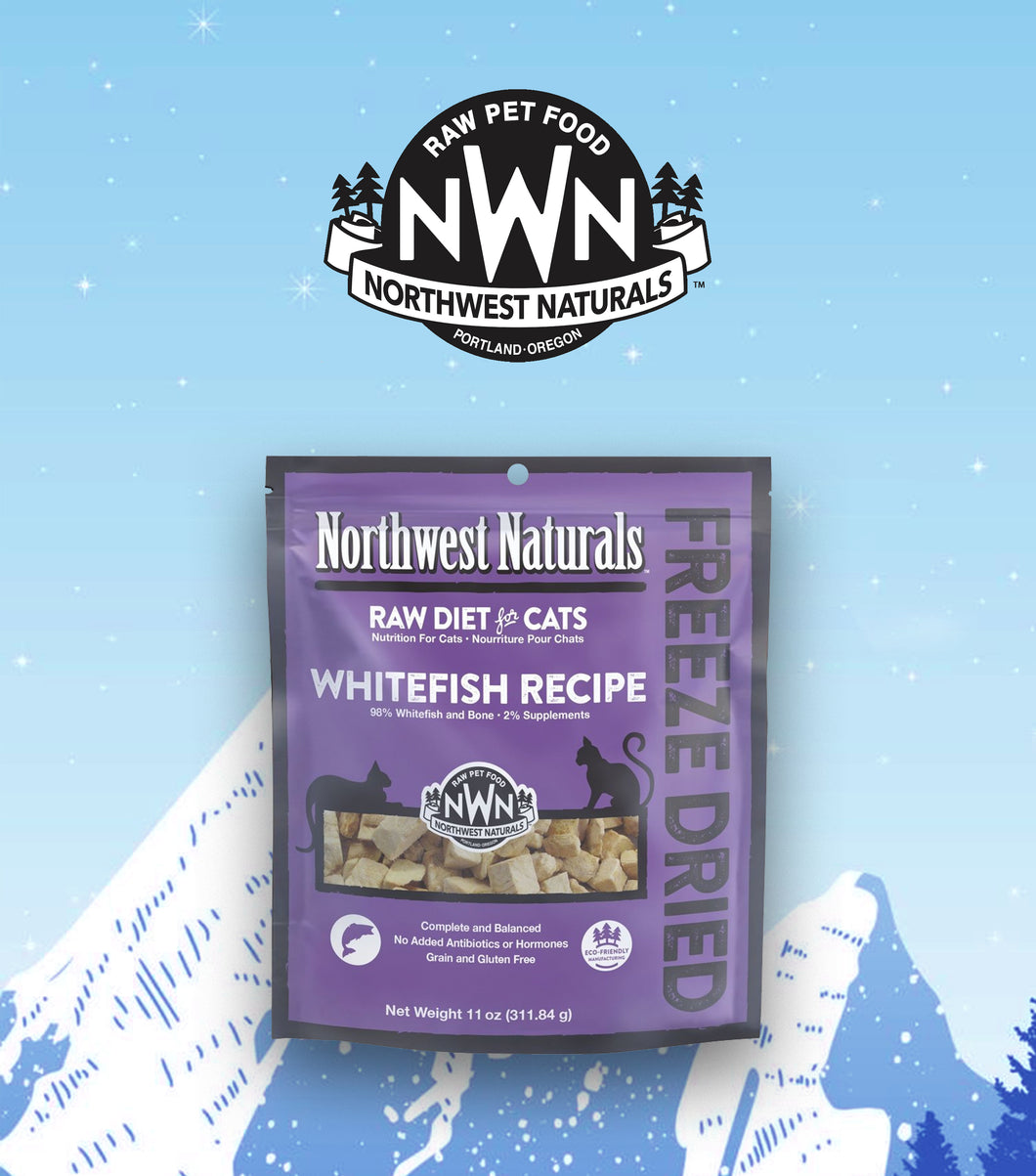 Northwest Naturals, Whitefish Recipe (Cats), 凍乾脫水白魚貓糧, 11oz