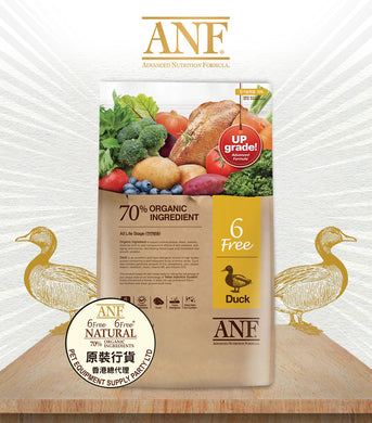 ANF, 6 Free, Duck、Salmon、Chicken, 鴨肉、三文魚、雞肉、蔬果(防敏感配方)(全犬種) - my物