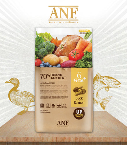 ANF, 6 Free+, Duck、Salmon、Chicken, 鴨肉、三文魚、雞肉、蔬果, (升級配方+防敏感)(全犬種) - my物